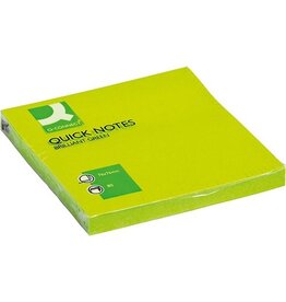 Q-CONNECT Q-CONNECT Quick Notes, 76 x 76 mm, 80 vel, neongroen