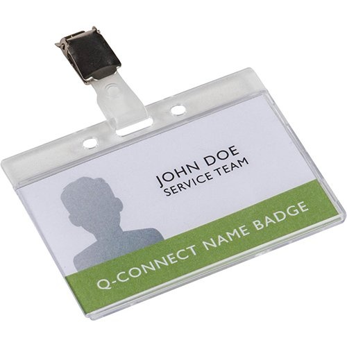 Q-CONNECT Q-CONNECT badge met clip 85 x 54 mm