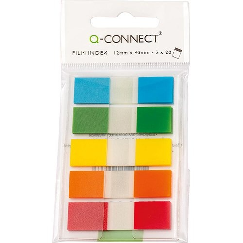 Q-CONNECT Q-CONNECT index mini, 12,5 x 45 mm 5 x 20 tabs