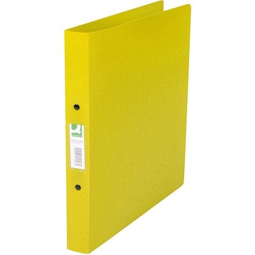 Q-CONNECT Q-CONNECT ringmap, PP, 2 ringen, 25 mm, transparant geel