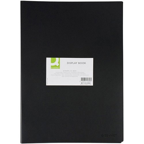 Q-CONNECT Q-CONNECT showalbum, A3, 20 tassen, zwart