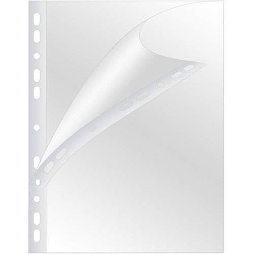 Q-CONNECT Q-CONNECT geperforeerde showtas A4 11-gaatsperforatie PP glanzend, pak van 100 stuks