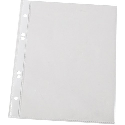 Q-CONNECT Q-CONNECT geperforeerde showtas A5 4-gaatsperforatie glashelder 100 micron pak van 100 stuks