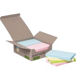 Q-CONNECT Q-CONNECT Quick Notes Recycled pastel, ft 76 x 127 mm, 100 vel, doos van 12 stuks in geassorteerde kleure