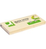 Q-CONNECT Q-CONNECT Quick Notes Recycled, ft 38 x 51 mm, 100 vel, pak van 3 blokken, geel