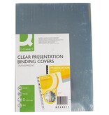 Q-CONNECT Q-CONNECT omslagen, ft A4, PVC, 250 micron, pak van 100 stuks, transparant