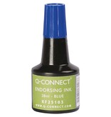 Q-CONNECT Q-CONNECT stempelinkt, flesje van 28 ml, blauw