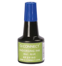 Q-CONNECT Q-CONNECT stempelinkt, flesje van 28 ml, blauw