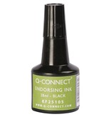 Q-CONNECT Q-CONNECT stempelinkt, flesje van 28 ml, zwart