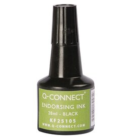 Q-CONNECT Q-CONNECT stempelinkt, flesje van 28 ml, zwart