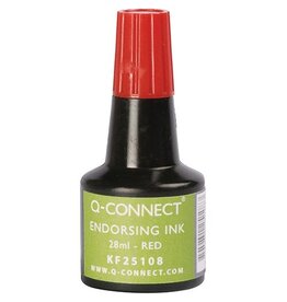 Q-CONNECT Q-CONNECT stempelinkt, flesje van 28 ml, rood