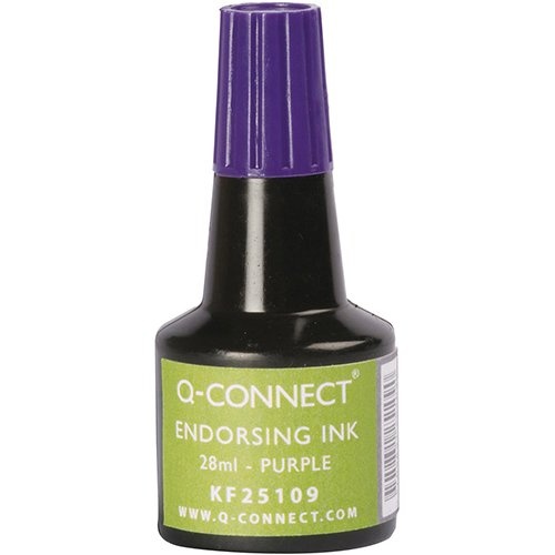 Q-CONNECT Q-CONNECT stempelinkt, flesje van 28 ml, violet