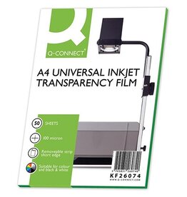 Q-CONNECT Q-CONNECT overhead transparanten voor inkjetprinter, ft A4, pak van 50 vel