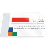 Q-CONNECT Q-CONNECT badge pocket, zelfklevend, ft 60 x 95 mm, open korte zijde, pak van 10 stuks