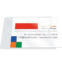 Q-CONNECT Q-CONNECT badge pocket, zelfklevend, ft 60 x 95 mm, open korte zijde, pak van 10 stuks