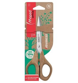 Maped Office Maped schaar Advanced Wood, ft 17 cm, rechts, scherpe punt, blister van 1 stuk