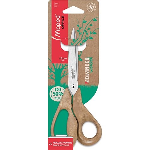 Maped Office Maped Office Advanced Wood schaar, 18 cm, asymmetrisch