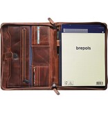 Maverick Maverick lederen schrijfmap voor ft A4, inclusief blocnote, bruin