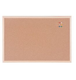 Bi-Office Bi-Office kurkbord met houten kader, ft 60 x 40 cm