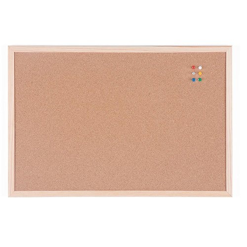 Bi-Office Bi-Office kurkbord met houten kader, ft 60 x 40 cm