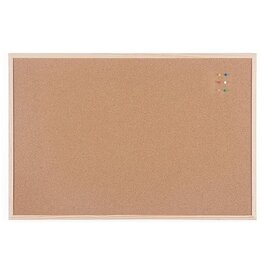 Bi-Office Bi-Office kurkbord met houten kader, ft 90 x 60 cm