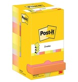 Post-It Z-Notes Post-it Z-notes, 100 vel, ft 76 x 76 mm, pak van 12 blokken, assorti neonkleuren