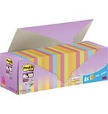 Post-It Super Sticky Post-it Super Sticky Z-Notes assorti, 90 vel, ft 76 x 76 mm, 20 + 4 GRATIS