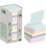 Post-It Recycled Notes Post-it recycled Z-notes, 100 vel, 76 x 76 mm 16 blokken