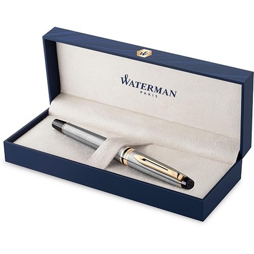 Waterman Waterman Expert vulpen, medium, zilver/goud, in giftbox