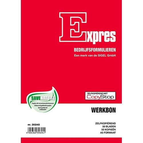 Sigel Expres werkbonblok, A5, dupli (50 x 2 vel) [5st]