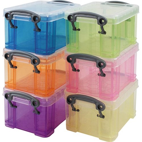 Really Useful Box Really Useful Boxes Opbergdoos set van 6 x 0.33 liter assorti kleuren