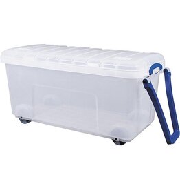 Really Useful Box Really Useful Box opbergkoffer op wieltjes 160 l, transparant