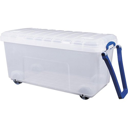 Really Useful Box Really Useful Box opbergkoffer op wieltjes 160 l, transparant