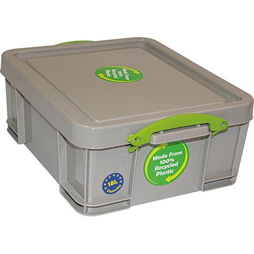 Really Useful Box Really Useful Box opbergdoos 18 liter, gerecycleerd, grijs