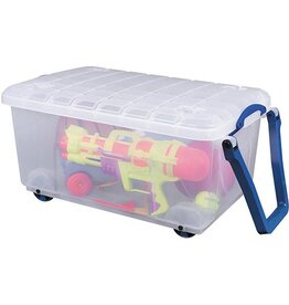 Really Useful Box Really Useful Box opbergkoffer op wieltjes 64 l, transparant