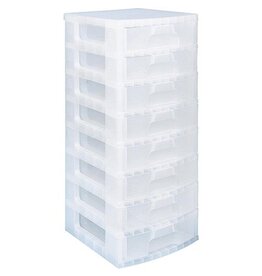 Really Useful Box Really Useful Box ladenblok 8 x 9,5 l, transparant