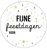 Merkloos KP etiket "Fijne Feestdagen voor diameter 40 mm, 250st.