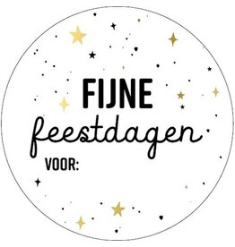 Merkloos KP etiket "Fijne Feestdagen voor diameter 40 mm, 250st.