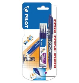 Pilot Pilot gelroller Frixion Ball, blister van 4 stuks (1 gelroller + 3 vullingen), paars