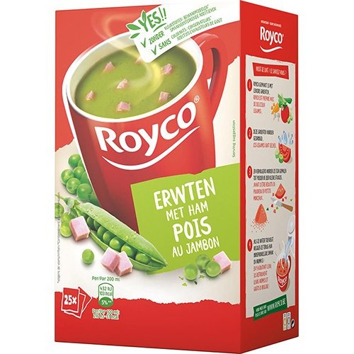 Royco Royco Minute Soup classic erwten met ham, pak van 25 zakjes