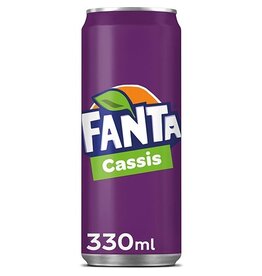 Fanta Fanta Cassis frisdrank, sleek blik van 33 cl, 24st.