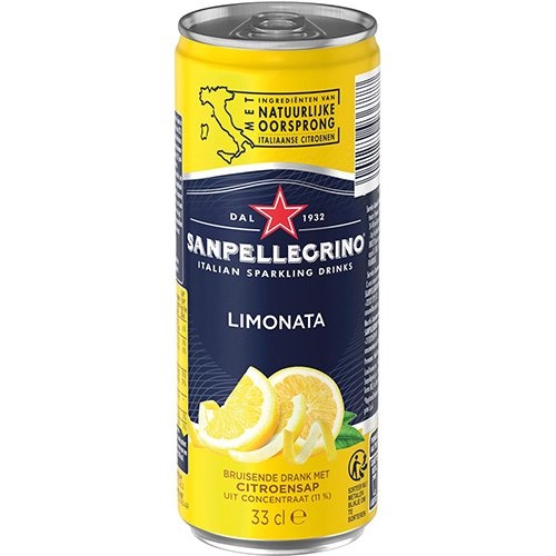 San Pellegrino limonade limonata, sleek blik van 33 cl, 6st.