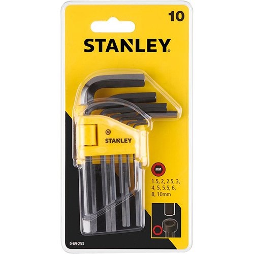 Stanley Stanley stiftsleutelset 1,5-10 mm, set van 10 stuks