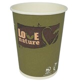 Merkloos Drinkbeker uit karton Love Nature, 200 ml, pak van 50 stuks