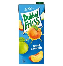 Dubbelfrisss Dubbelfrisss Appel & Perzik 1,5 l, pak van 8 stuks