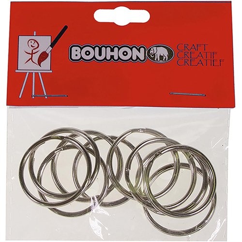 Bouhon Bouhon sleutelring, 25 mm, blister van 10 stuks