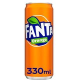 Fanta Fanta Orange frisdrank, sleek blik van 33 cl, pak van 24 stuks