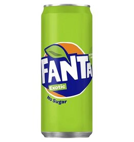 Fanta Fanta Exotic No Sugar frisdrank, sleek blik van 33 cl, 24st.