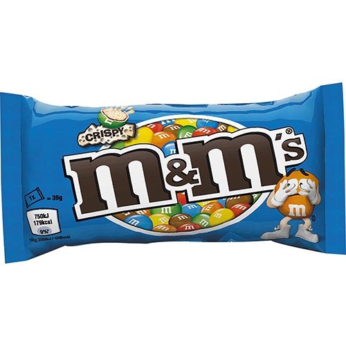M&M m&m's crispy, zakje van 36 g, pak van 24 stuks