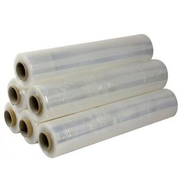 Merkloos Palletfolie, ft  50 cm x 300 m, 20 mu, doos van 6 stuks, transparant